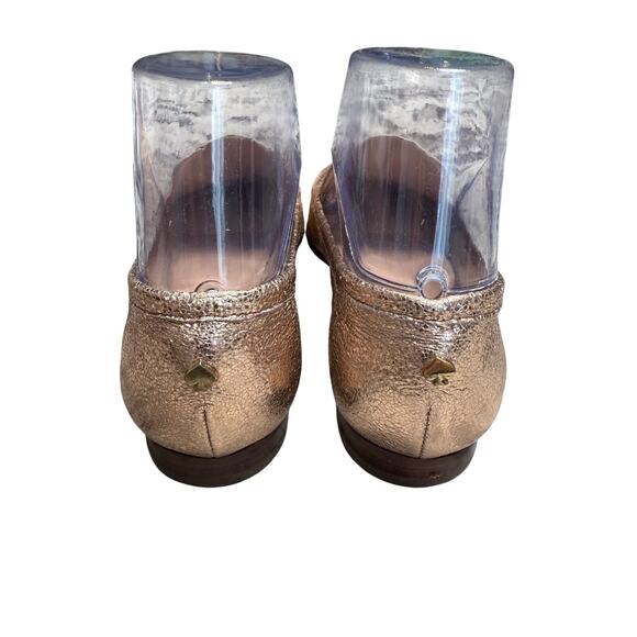 Kate Spade New York Metallic Bronze Leather Loafers Size 6.5M Preppy - Picture 3 of 9